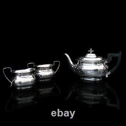 Vintage Tea Set, English, Silver Plate, Teapot, Dish, Pouring Jug, Art Deco