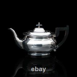 Vintage Tea Set, English, Silver Plate, Teapot, Dish, Pouring Jug, Art Deco