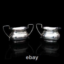 Vintage Tea Set, English, Silver Plate, Teapot, Dish, Pouring Jug, Art Deco