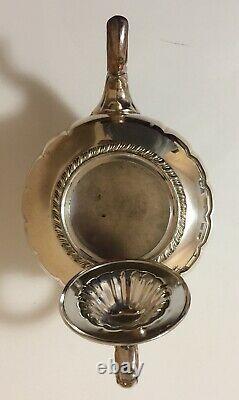 Vintage Tea Set Silverplate Melon Shape English Silver Mfg Company USA Heavy