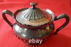 Vintage Tea Set Teapot / Coffee 6 Piece Reed & Barton Silver Plate 3490 Gilt