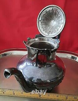 Vintage Tea Set Teapot / Coffee 6 Piece Reed & Barton Silver Plate 3490 Gilt