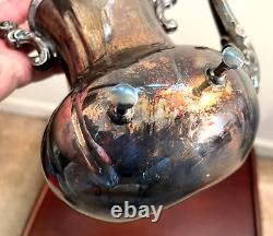 Vintage Towle Silverplate Tilting Coffee Pot Tea Kettle with Stand and Burner