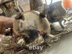 Vintage Victorian Coffee Tea set International Silver Co Wedding Antique Large