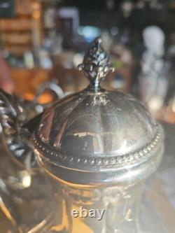 Vintage Victorian Ornate Silver Plated 5 Piece Tea Coffee Set