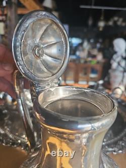 Vintage Victorian Ornate Silver Plated 5 Piece Tea Coffee Set