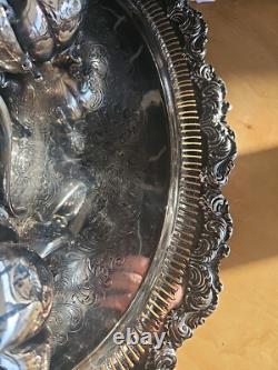 Vintage Victorian Ornate Silver Plated 5 Piece Tea Coffee Set