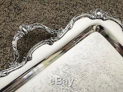 Vintage WILCOX Silver ROCHELLE Pattern Silverplate TEA SET LARGE Serving TRAY