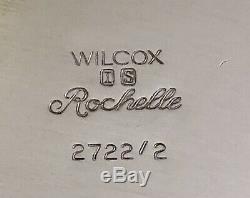 Vintage WILCOX Silver ROCHELLE Pattern Silverplate TEA SET LARGE Serving TRAY