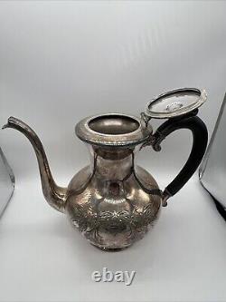 Vintage WM A. Rogers Silver Tea Set Of 4 Antique Silver Plate Silverware