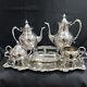 Vintage W. M. Rogers 800 Silver-plate 5 Piece Tea Set With Tray