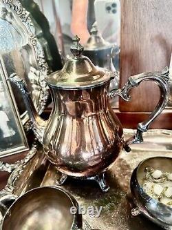 Vintage W. M. Rogers Silver-plated 7 Piece Coffee/Tea Set with Tray