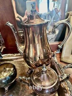 Vintage W. M. Rogers Silver-plated 7 Piece Coffee/Tea Set with Tray