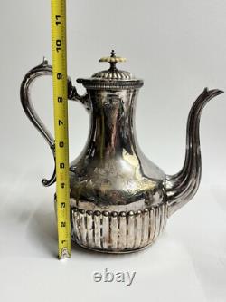 Vintage Walker & Hall Silver Plate 4-Piece Tea Set 3053