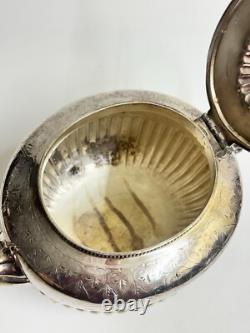 Vintage Walker & Hall Silver Plate 4-Piece Tea Set 3053