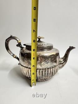 Vintage Walker & Hall Silver Plate 4-Piece Tea Set 3053