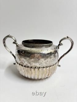 Vintage Walker & Hall Silver Plate 4-Piece Tea Set 3053