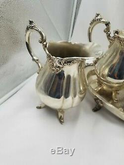 Vintage Wallace Baroque Silverplate Coffee & Tea Set
