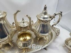 Vintage Wallace Baroque Silverplate Coffee & Tea Set