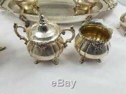 Vintage Wallace Baroque Silverplate Coffee & Tea Set