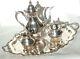 Vintage Wallace Rose Point #1200 Silver Plate 4 Piece Coffee/tea Set