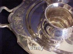 Vintage Wilcox International Lady Mary 3x Silver Plate Tea Coffee Set Orgnl Tray