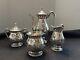 Vintage Wilcox International Silver Co Embossed Lady Mary 5 Pc Tea Set