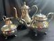Vintage Wilcox International Silver Co Floral Border Tea Coffee Set Of 4-# 7074