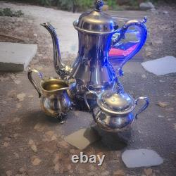 Vintage Wilcox International Silver Company 4 Piece Tea set. (Silver Plate)