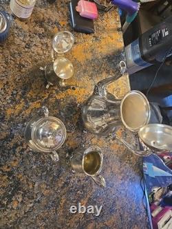 Vintage Wilcox International Silver Company 4 Piece Tea set. (Silver Plate)