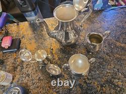 Vintage Wilcox International Silver Company 4 Piece Tea set. (Silver Plate)