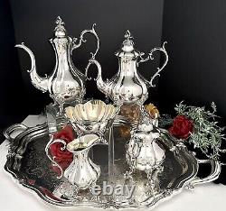 Vintage Winthrop Tea Set Reed and Barton Silver Plated Coffee Service Set 6 Pcs