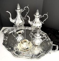 Vintage Winthrop Tea Set Reed and Barton Silver Plated Coffee Service Set 6 Pcs