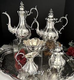 Vintage Winthrop Tea Set Reed and Barton Silver Plated Coffee Service Set 6 Pcs