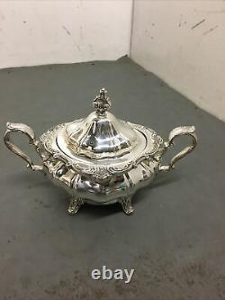 Vintage gorham strasbourg 5 piece silverplate tea set + coffey 26