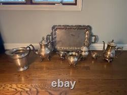 Vintage silver plated tea set lot