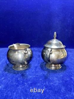 Vtg 5 Pc Sheridan Baroque Silver Plate Tray Tea Coffee Serving Set Leonard 18x14
