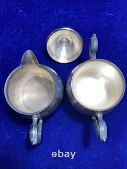 Vtg 5 Pc Sheridan Baroque Silver Plate Tray Tea Coffee Serving Set Leonard 18x14