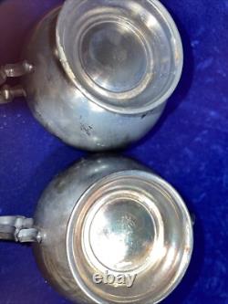 Vtg 5 Pc Sheridan Baroque Silver Plate Tray Tea Coffee Serving Set Leonard 18x14