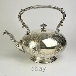 Vtg Barker Ellis Silver Plate Coffee & Tea Service Complete Set with Tray England