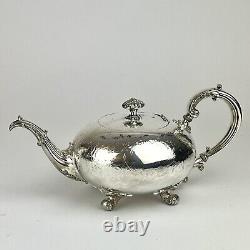 Vtg Barker Ellis Silver Plate Coffee & Tea Service Complete Set with Tray England