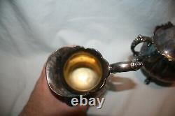 Vtg Baroque by Wallace Silverplate Coffee Tea Set Sugar Creamer 281 282 283 284