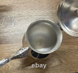 Vtg F B Rogers Ornate Silver Plate Seven Piece Coffee and Tea Service