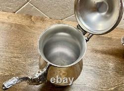 Vtg F B Rogers Ornate Silver Plate Seven Piece Coffee and Tea Service