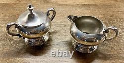 Vtg F B Rogers Ornate Silver Plate Seven Piece Coffee and Tea Service