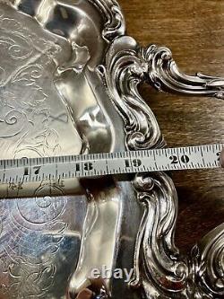 Vtg F B Rogers Ornate Silver Plate Seven Piece Coffee and Tea Service