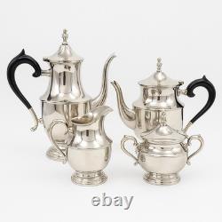 Vtg Leonard Silver Plate Tea Coffee Set 4 Piece Service Sugar Creamer MCM