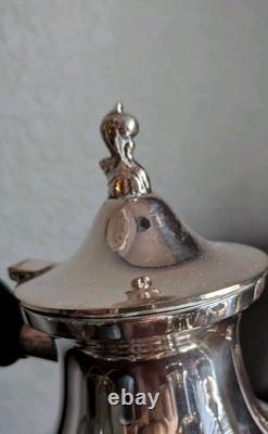 Vtg Leonard Silver Plate Tea Coffee Set 4 Piece Service Sugar Creamer MCM