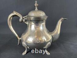 Vtg Oneida Du Maurier 5 pc Coffee Tea Service Set Silverplate Hollowware withTray