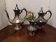 Vtg Rare King Francis By Reed & Barton, Silverplate 3-pc Tea & Coffee Service